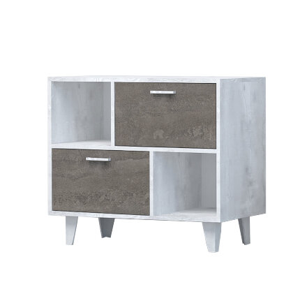 Тумба с 2мя ящиками на ножках Т-1 ЭГО, бетон/камень 