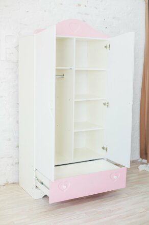 Шкаф 2-х створчатый Сердечко 