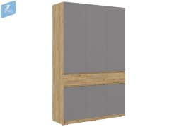 Шкаф трехстворчатый ШК-002 Бостон ЛДСП, дуб крафт/серый шифер 