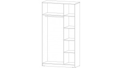 Шкаф 3-х створчатый Элегант, Графит