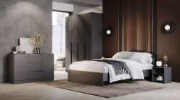 Шкаф 4-х створчатый Элегант, Графит