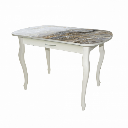 Стол обеденный Прага 2 с ящиком опора массив МТ 