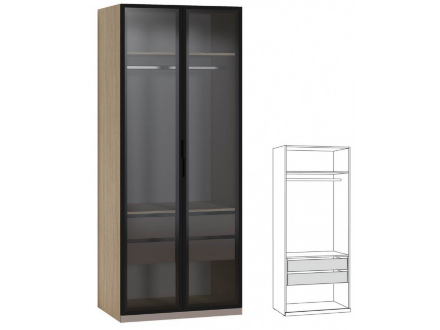 Шкаф-витрина для одежды двухстворчатый Амьен 