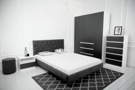 Модульная спальня Парус, белый/Графит 2 
