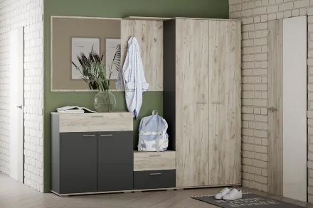 Шкаф для одежды Санти НМ 040.42, крафт серый 