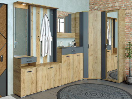 Вешалка с зеркалом Бостон 