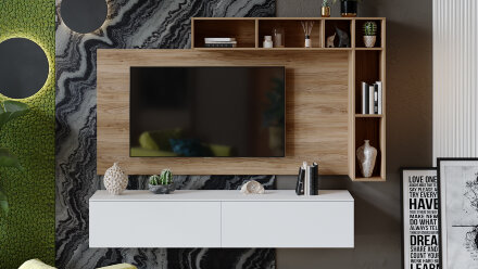 Панель под ТВ  для гостиной Порто, ТВ ТД-102.31 