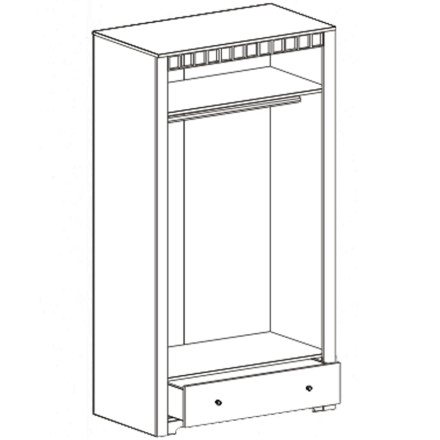 Шкаф 2-х дверный Прованс 