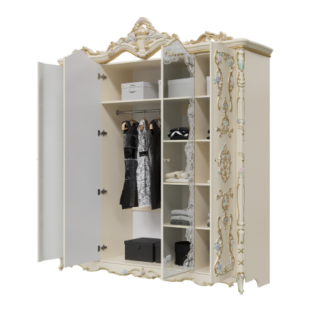 Шкаф 4-х дверный Людовик 