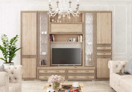 Полка навесная Ливорно ЛН-4, дуб сонома 