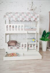 Кровать-домик 2-х ярусный с ящиком