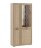 Шкаф с полками и витриной Ливорно ЛШ-6, дуб сонома 