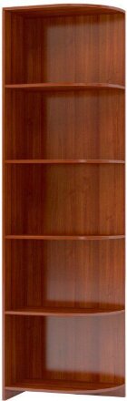 Стеллаж-приставка угловой Лакированный орех 