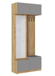 Прихожая Бостон ЛДСП, дуб крафт/серый шифер