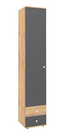 Шкаф для белья Лойс 83 (фасад Графит)  