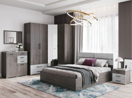 Пенал с зеркалом Теана, анкор темный 