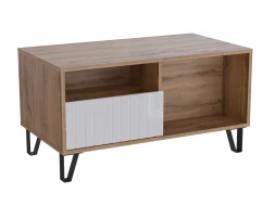 Журнальный стол Ливерпуль, вотан/белый глянец