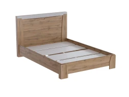 Кровать Ливерпуль, вотан/белый глянец 