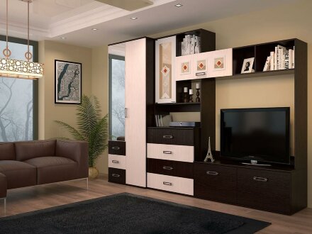 Шкаф 2х-створчатый Белла, венге 