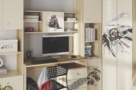 Стол письменный Форсаж, сонома 