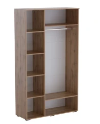 Шкаф трехстворчатый Ливерпуль, вотан/белый глянец