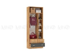 Шкаф Мартина, графит/дуб крафт