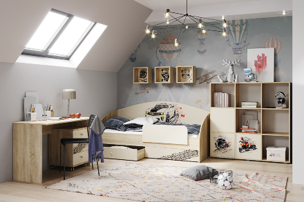 Стеллаж ДМ 9 Форсаж, сонома 