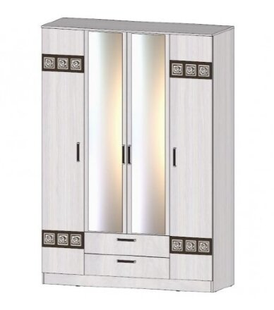 Шкаф 4-х створчатый Коста-Рика, анкор светлый 