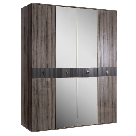 Шкаф 4 двери РМШ1/4(s) (с зеркалами) Rimini Solo 