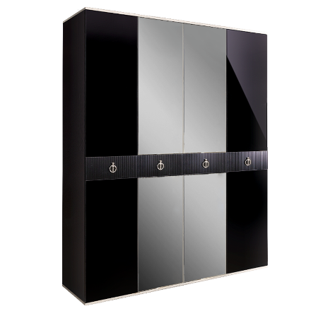 Шкаф 4 двери РМШ1/4(s) (с зеркалами) Rimini Solo 