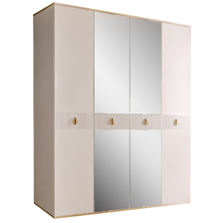 Шкаф 4 двери РМШ1/4(s) (с зеркалами) Rimini Solo 