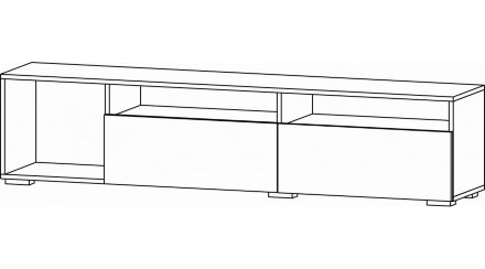 Тумба ТВ-03 Даллас, Цемент темный/дуб вотан 