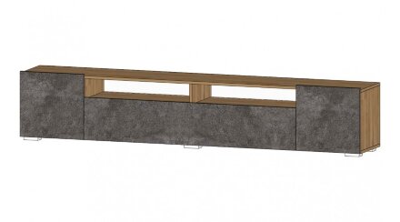 Тумба ТВ-04 Даллас, Цемент темный/дуб вотан 